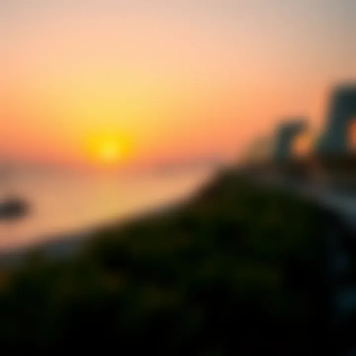 Arabian Gulf Glowing at Dawn Vibrant sunrise over the Arabian Gulf