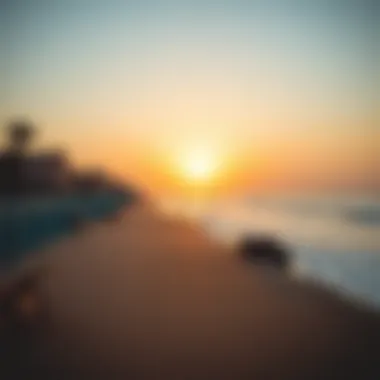 Calm Beachfront at Sunrise Peaceful beachfront at sunrise with soft waves