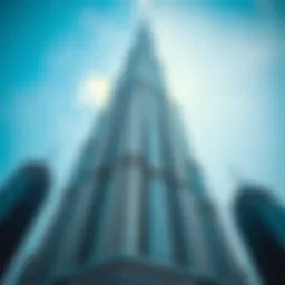 The iconic Burj Khalifa reaching for the skies