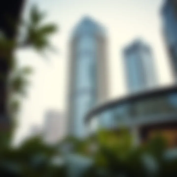 Architectural Brilliance of Tamouh Tower Architectural details of Tamouh Tower showcasing modern design