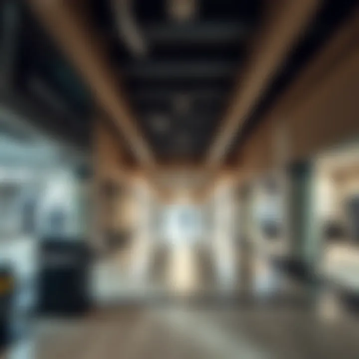 Vacant Retail Spaces Signifying Market Shifts Empty commercial spaces within The Pointe reflecting market changes