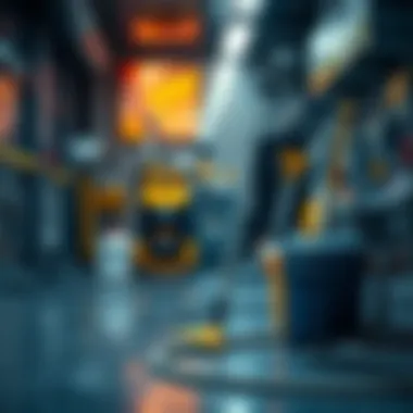 A modern cleaning setup showcasing advanced tools and techniques.