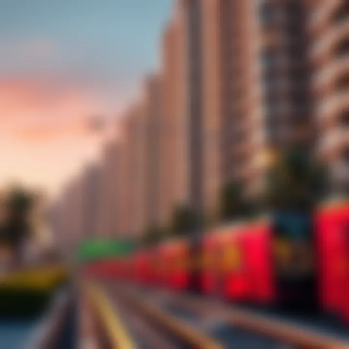 Vibrant real estate development near metro lines