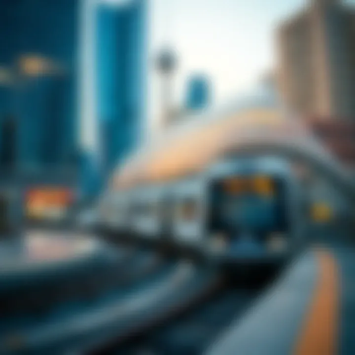 Metro station contributing to urban connectivity
