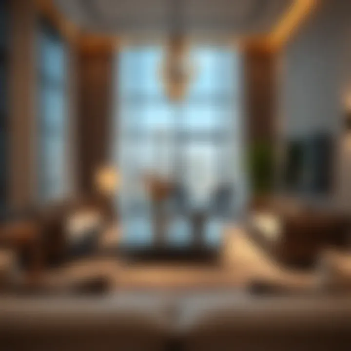 Elegant living room setup showcasing modern furniture