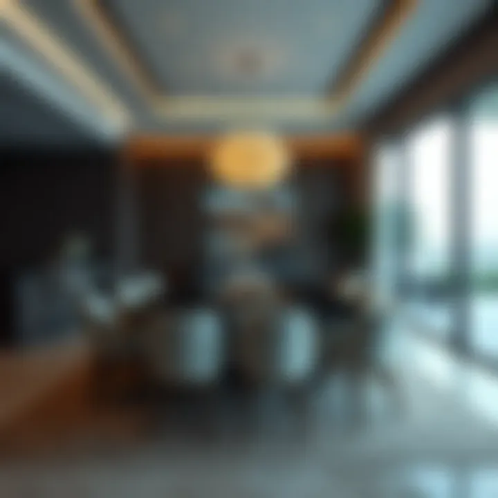 Modern dining area with exquisite furniture collection