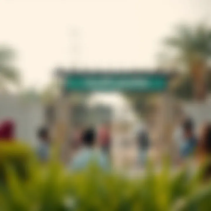 Fostering Community Spirit Community gathering near a park gate