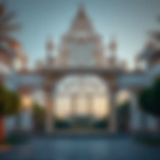 Architectural Beauty of Park Gates Elegant park gate adorned with intricate designs