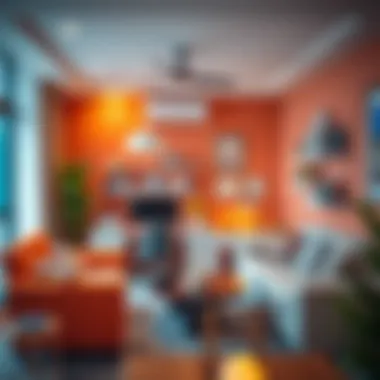 Vibrant Home Office Setup Vibrant home office space with functional furniture