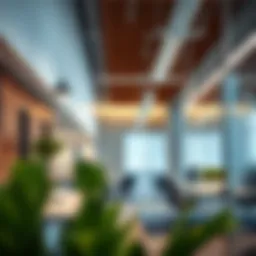 A modern office environment showcasing innovative facilities management solutions