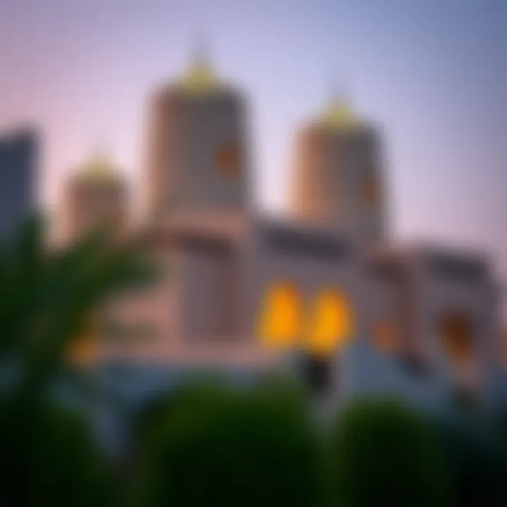 Traditional Emirati architecture featuring wind towers