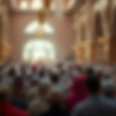 Prayer gathering in a vibrant community setting