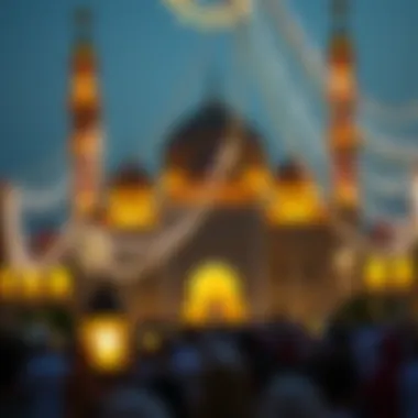 Joyful celebration of Eid with festive atmosphere