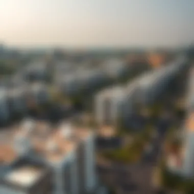 Aerial view of residential buildings in Al Nahda 1