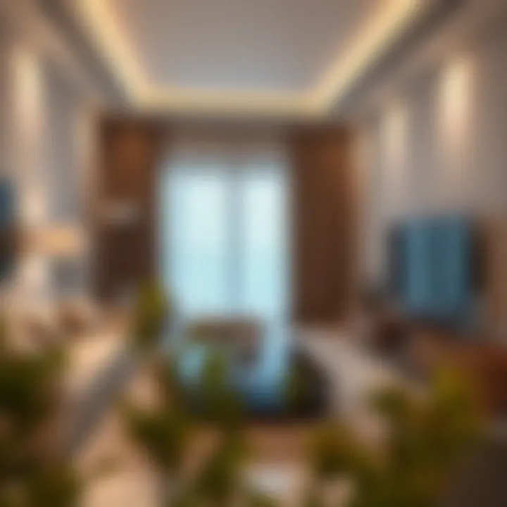 Modern Apartment Interior in DIP 2 Interior of a modern apartment in DIP 2 highlighting spacious living areas.