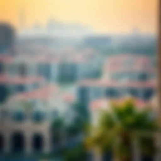 An overview of the Dubai skyline with a focus on residential areas
