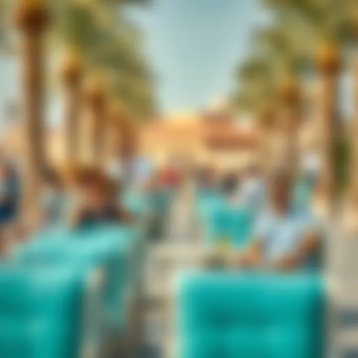 Tourists enjoying leisure activities during the holidays