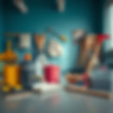 Professional maid service tools and equipment