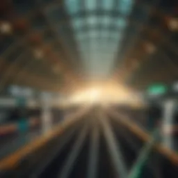 Overview of Dubai Metro Station