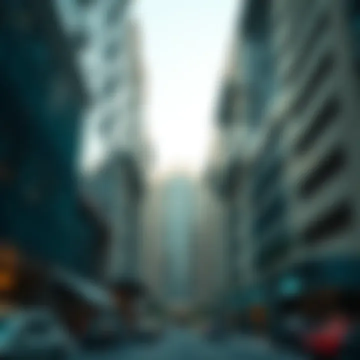 Commercial property building in a bustling area of Dubai