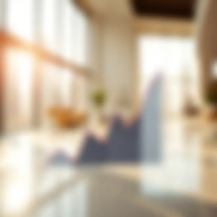 Graph illustrating recent trends in Dubai real estate prices