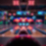 Bowling alley interior showcasing vibrant atmosphere