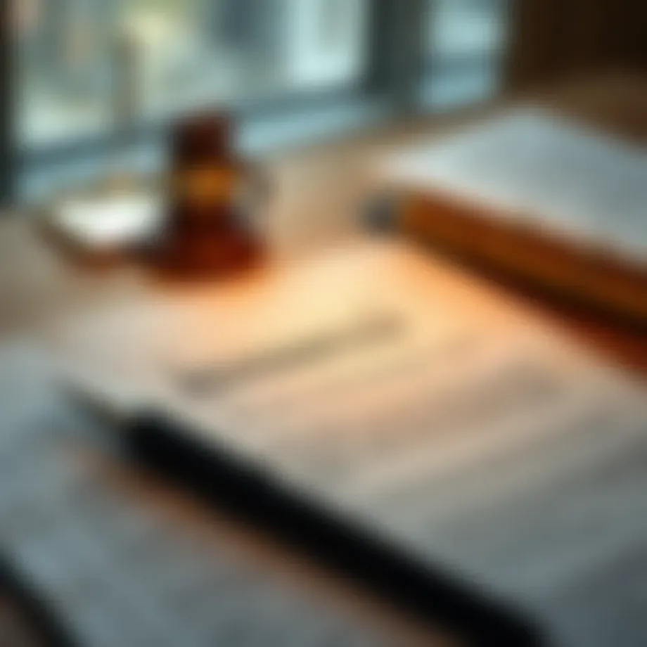 Detailed view of a contractual document highlighting resignation clauses