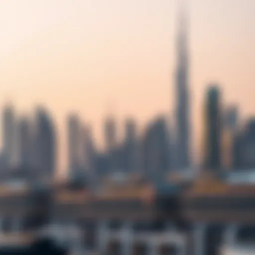 Dubai's Modern Real Estate Skyline A modern skyline representing Dubai's real estate market