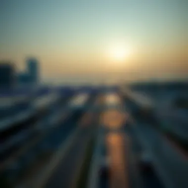 Overview of Dubai roads with Salik toll points marked