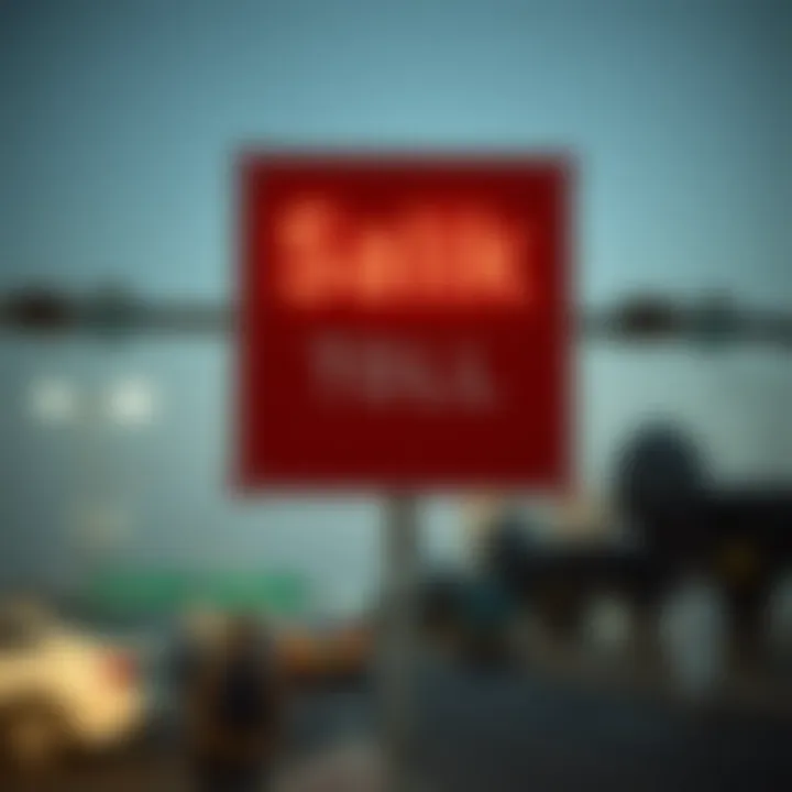 Road sign indicating Salik toll points in Dubai