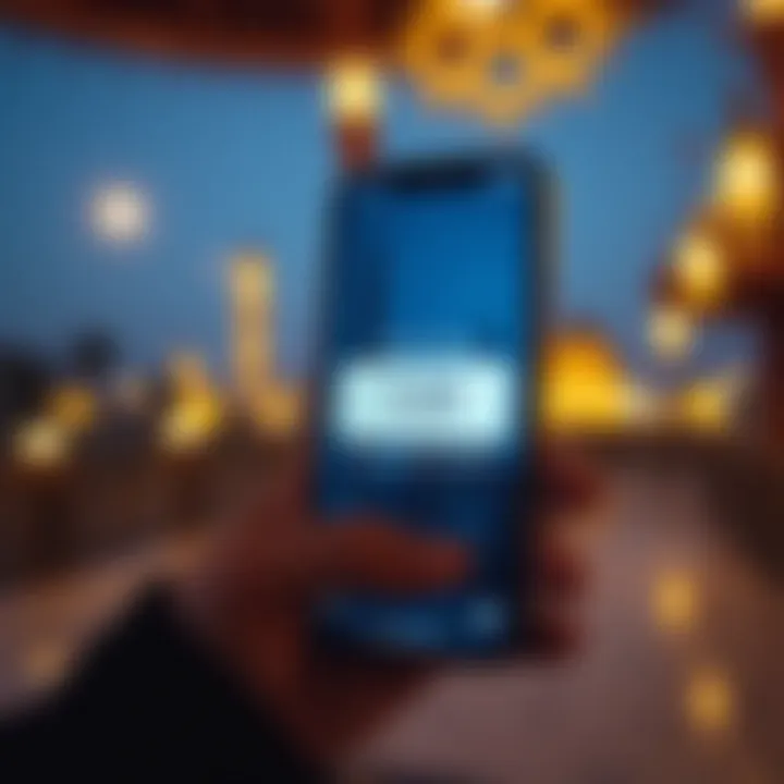 A smartphone displaying Sehri timing notification