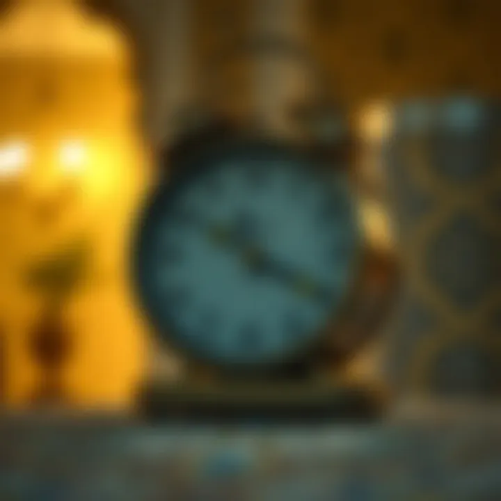 A clock indicating the importance of timing in suhoor