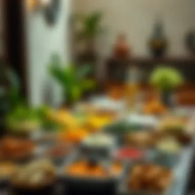 An array of nutritious foods typically consumed during suhoor