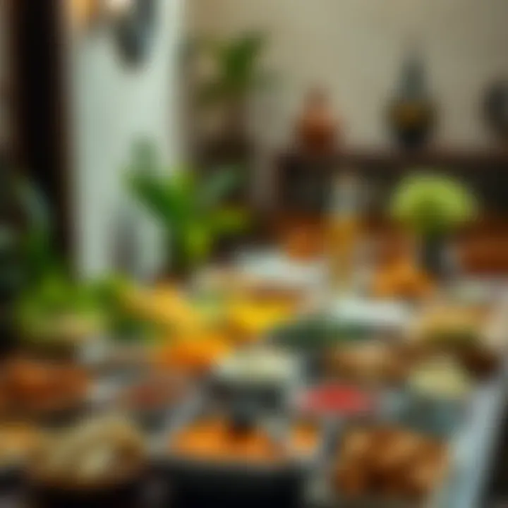 An array of nutritious foods typically consumed during suhoor