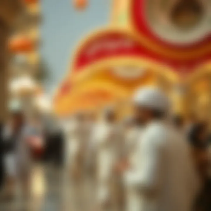 Cultural representation of Emirati traditions during a national holiday