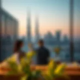 Modern Living in Dubai A beautiful view of Dubai skyline illustrating modern living