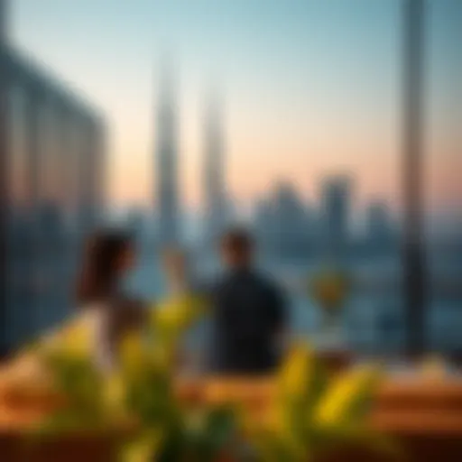 Modern Living in Dubai A beautiful view of Dubai skyline illustrating modern living