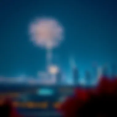 Festive fireworks illuminating the UAE skyline