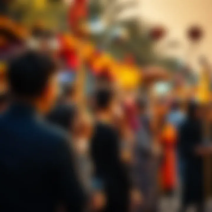 Community Spirit during Festivals Festive gatherings capturing community spirit