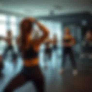 Group fitness class showcasing diverse workout styles