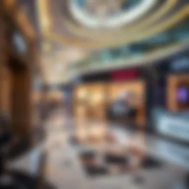 Luxury Shopping Experience at Vox Emirates Mall A vibrant shopping area within Vox Emirates Mall filled with luxurious brands