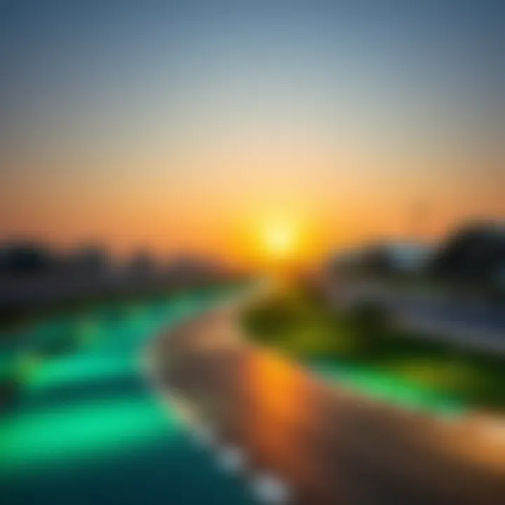 Innovative Design of Yas Cycle Track An overview of the Yas Cycle Track's design, highlighting its smooth pathways and well-planned layout.