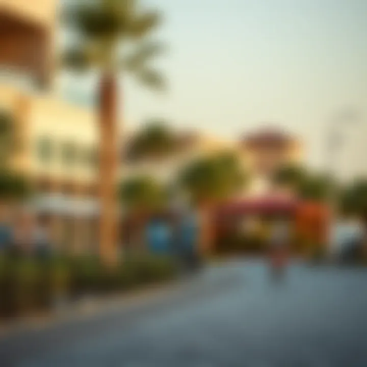 Amenities Enhancing Yas Cycle Track Experience Surrounding amenities near the Yas Cycle Track, including cafes and recreational facilities enhancing the experience.